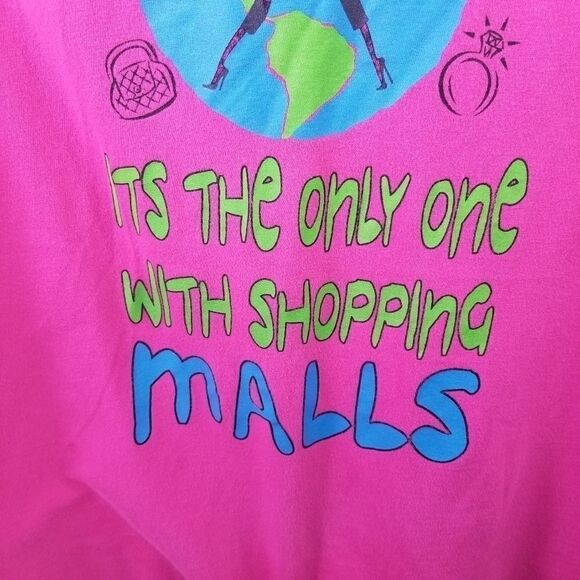 Pink Save the Planet Shirt Sleeve Tee. Size Xl. - Picture 3 of 7